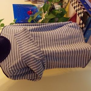 Nautica gray/white long sleeve tee with zipper detail womens XL